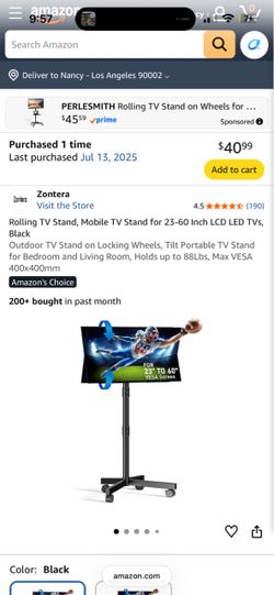 Rolling TV Stand