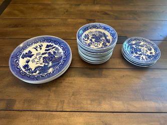 Vintage dinner plates and saucers and bowls