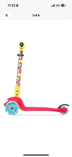 Scooter Kick 3 Wheel LED Lights Height Adjustable Foldable Jetson Mickey Kids