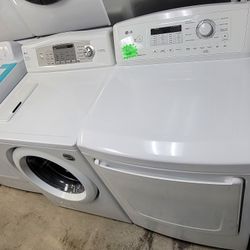 LG Front Loading Washer And Stackable Gas Dryer Set 