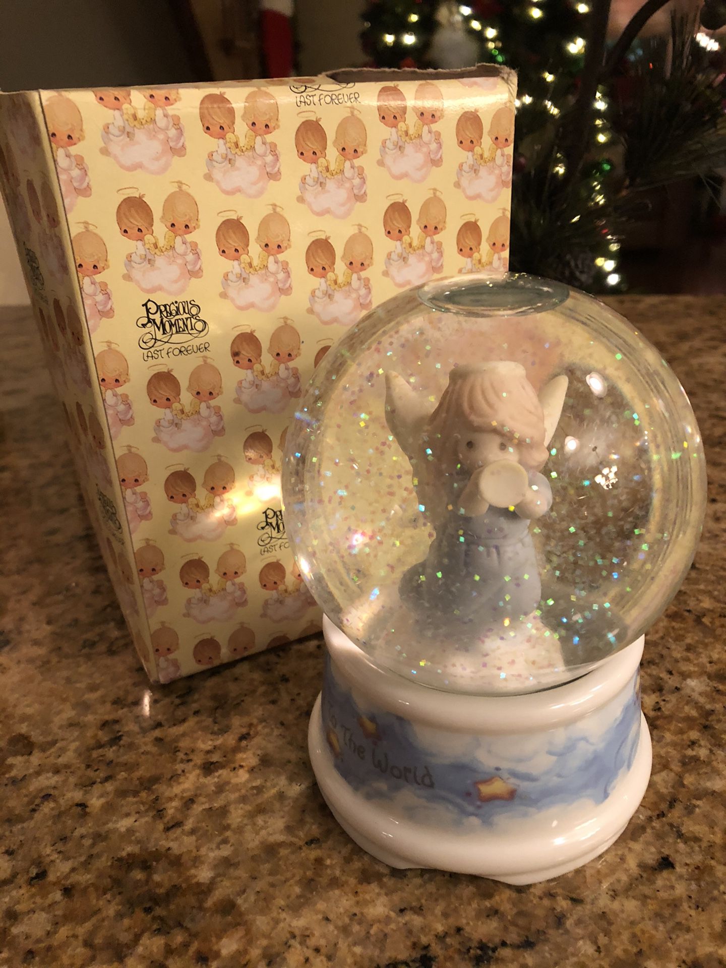 (WILL TAKE BEST OFFER) Precious moment musical globe playing joy to the world