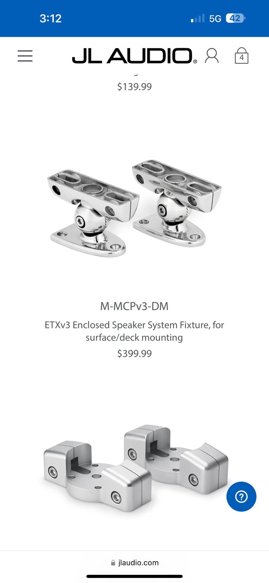 JL Audio ETXv3 Speaker Mounts
