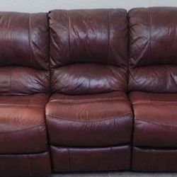 Burgandy Corinthian Leather Recliners
