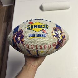 vintage Sunoco "Just Ahead Touchdown" promotional football