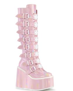 Demonia SWING-815 PLATFORM KNEE HIGH BOOTS