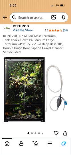 6 feet tall reptile tank