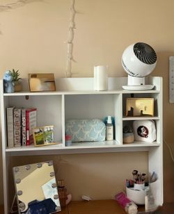 White Desk Hutch (hutch only)