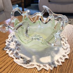 Hand Blown Art Glass Bowl