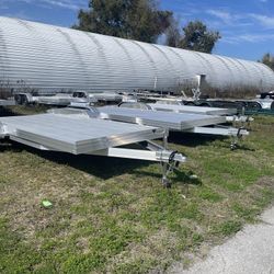 New 2023 Tandem axle All Aluminum single car hauler, Mag Wheels 