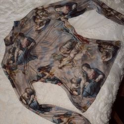 Sheer Art Themes Blouse