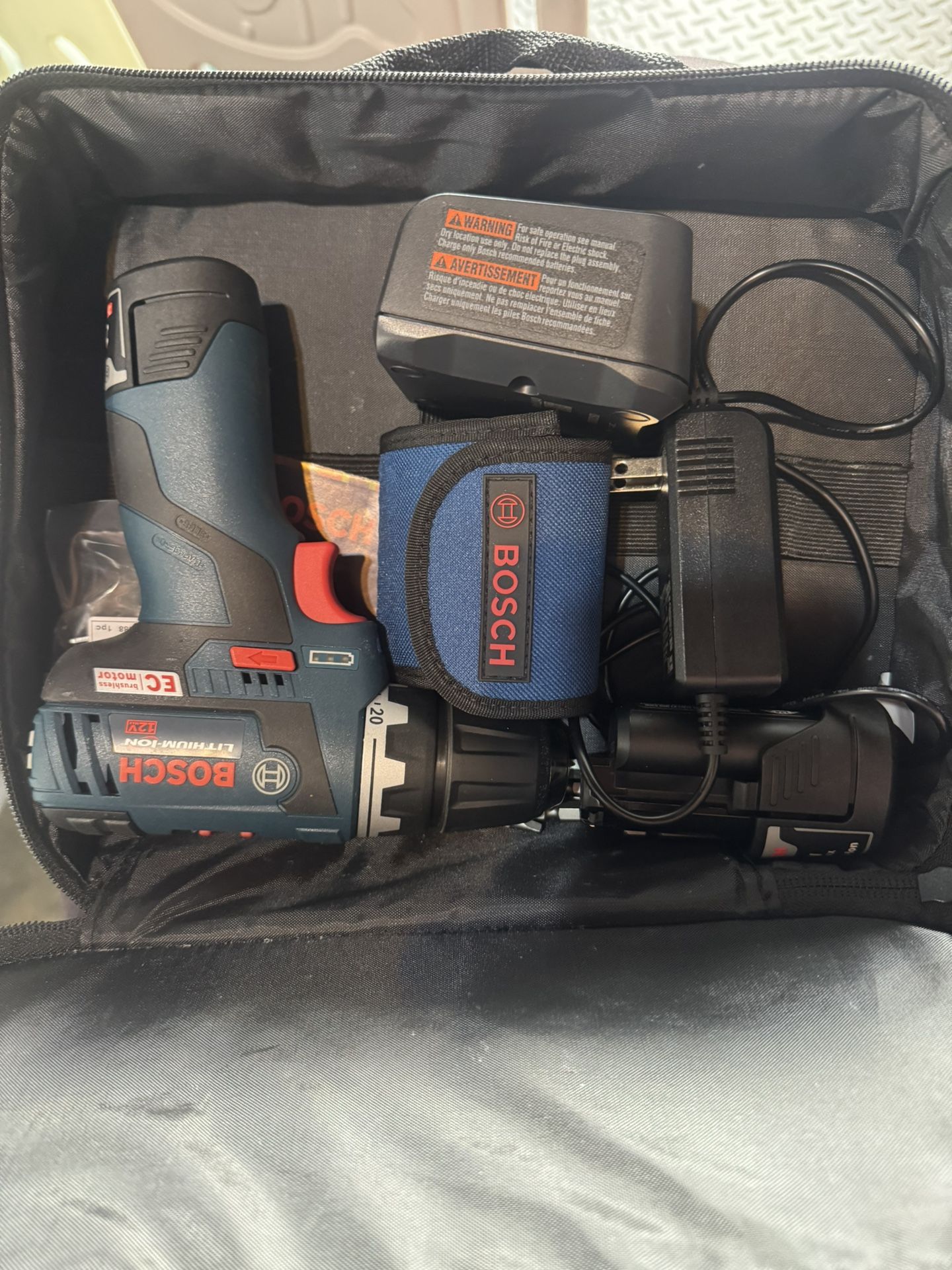 Bosch Electric Drill + Bag & Accessories