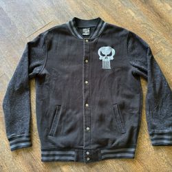 Black And Grey Marvel Punisher Jacket