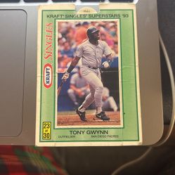 1993 Kraft Single Super stars Tony Gwynn Baseball Card #23/30 Padres 
