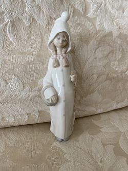Lladro Shepherd Girl with Walking Stick and Basket. $75