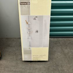 Target Brand Shower Tension Rod 4 Baskets