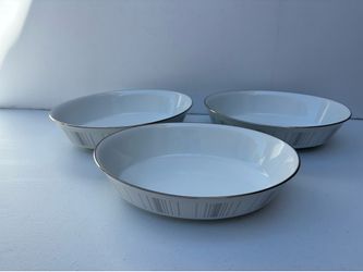Three Noritake Isabella Oval Serving Bowls