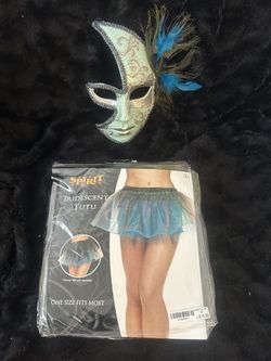 Peacock Masquerade Mask & Tutu
