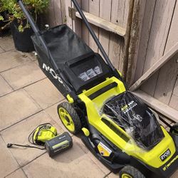 Ryobi 40v Brushless 20-in Cordless Electric Battery Walk Behind Self Propelled Lawn Mower L