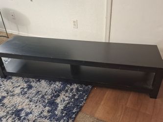 🖤 Black TV Stand / Long Plant Stand 5 feet real wood