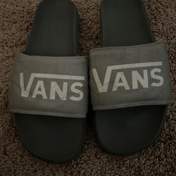 Grey Vans Slides