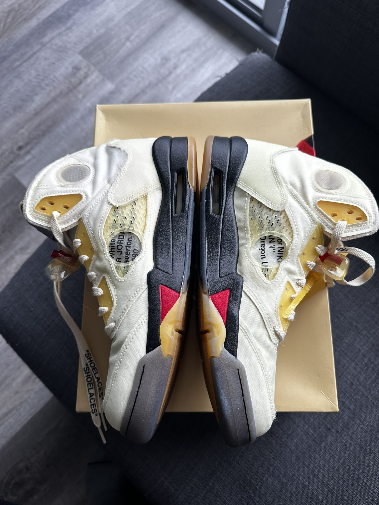 Jordan 5 Off White Sail Sz 11.5 Used No Box