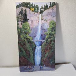 Painting on canvas "Multnomah Falls In Oregon"