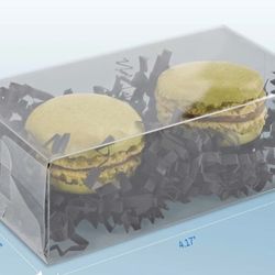 75 clear cookie boxes, 4 x 2 x 1 brand new