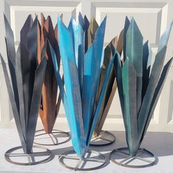 Large Metal Agaves Decorative Yard Art