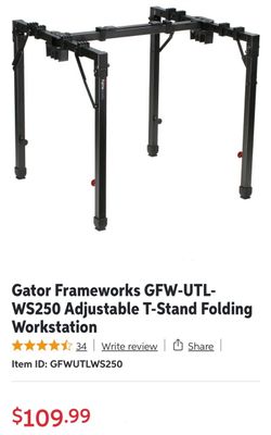 Gator Frameworks GFW-UTL-WS250 Folding Workstation Stand
