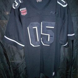 Black Vintage FUBU XXL Official Champion's Stitched Football Jersey Y K 2000s Hip Hop.