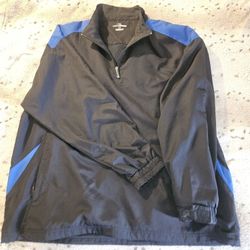 Grand Slam Blue Pullover 1/4 Zip Windbreaker Jacket Mens Size Large