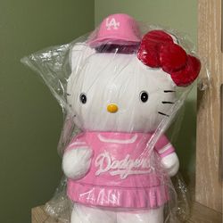 pink dodgers hello kitty piggy bank