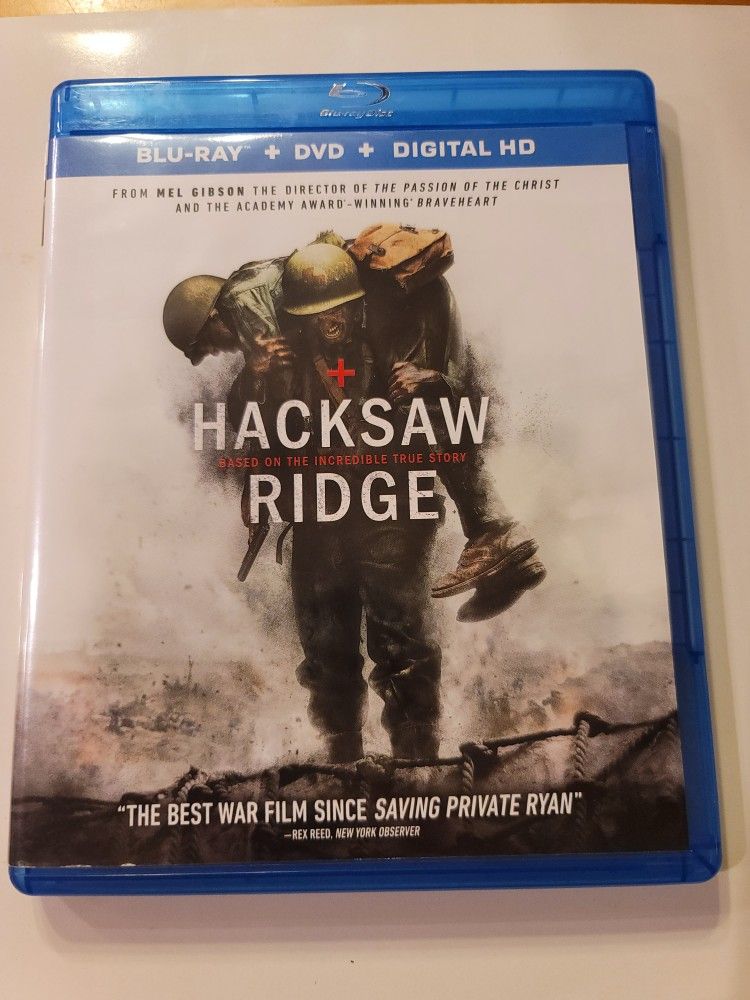 $5 BLU RAY. HACKSAW RIDGE. $5 OR TRADE FOR A MOVIE TITLE I DO NOT ALREADY OWN. BLU RAY ONLY NO DIGITAL .
