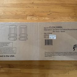 ⭐️26" Barstools Set of 2 - Metal & Wood