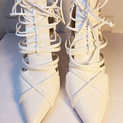 Shoe Dazzle Ladies White Stilettos Hells Size 8