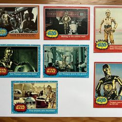 1977 Topps Star Wars Cards Featuring See- Threepio.