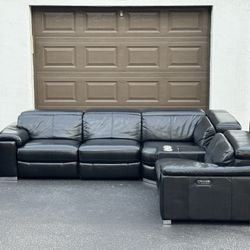 Sectional Sofa/Couch - Black - Recliners - Delivery Available 🚛