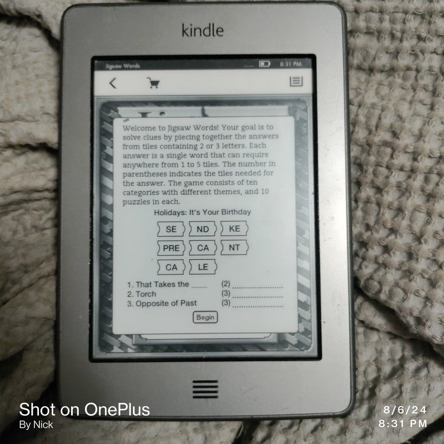 Amazon Kindle D01200
