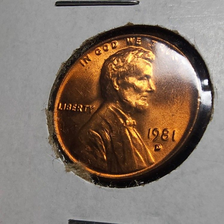 1981 D Lincoln Memorial Cent Super Red