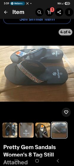 Black.gem sandals.8nwomen