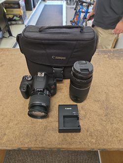 Canon EOS Rebel T7 with 2 Lenses