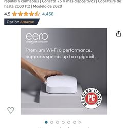 Router de Wi-Fi 6 de malla Amazon eero Pro 6 