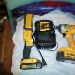 DeWalt Impact Drill And Work Light Combo 