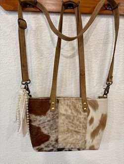 Tricolor Cowhide Purse