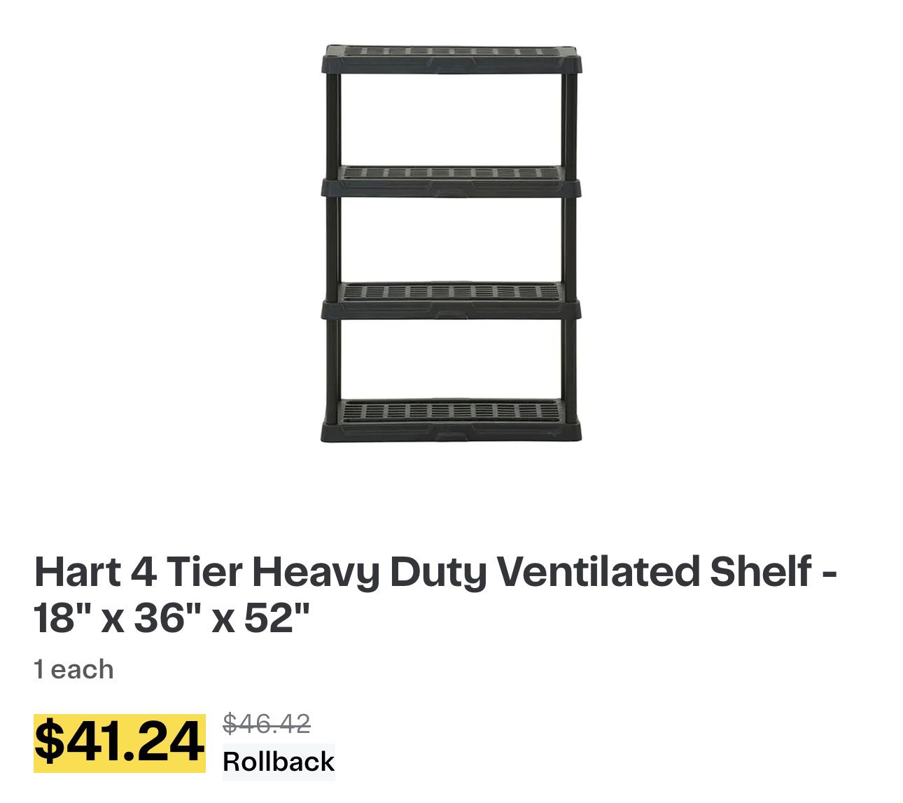 4 tier ventilated shelf