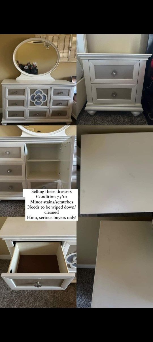 Dresser With Mirror/Night Stand