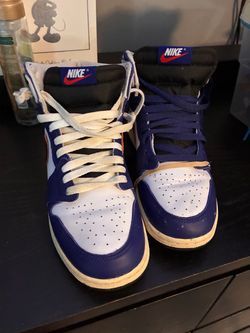 Nike High-Top Sneakers Blue and White