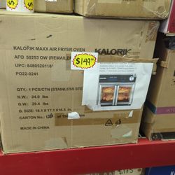 Kalorik MAXX Air Fryer Oven Grill, 26 Quart, Digital, AFO 47631 SS2, Stainless Steel