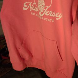 Pink Sweatshirt w/Hoodie New Jersey 