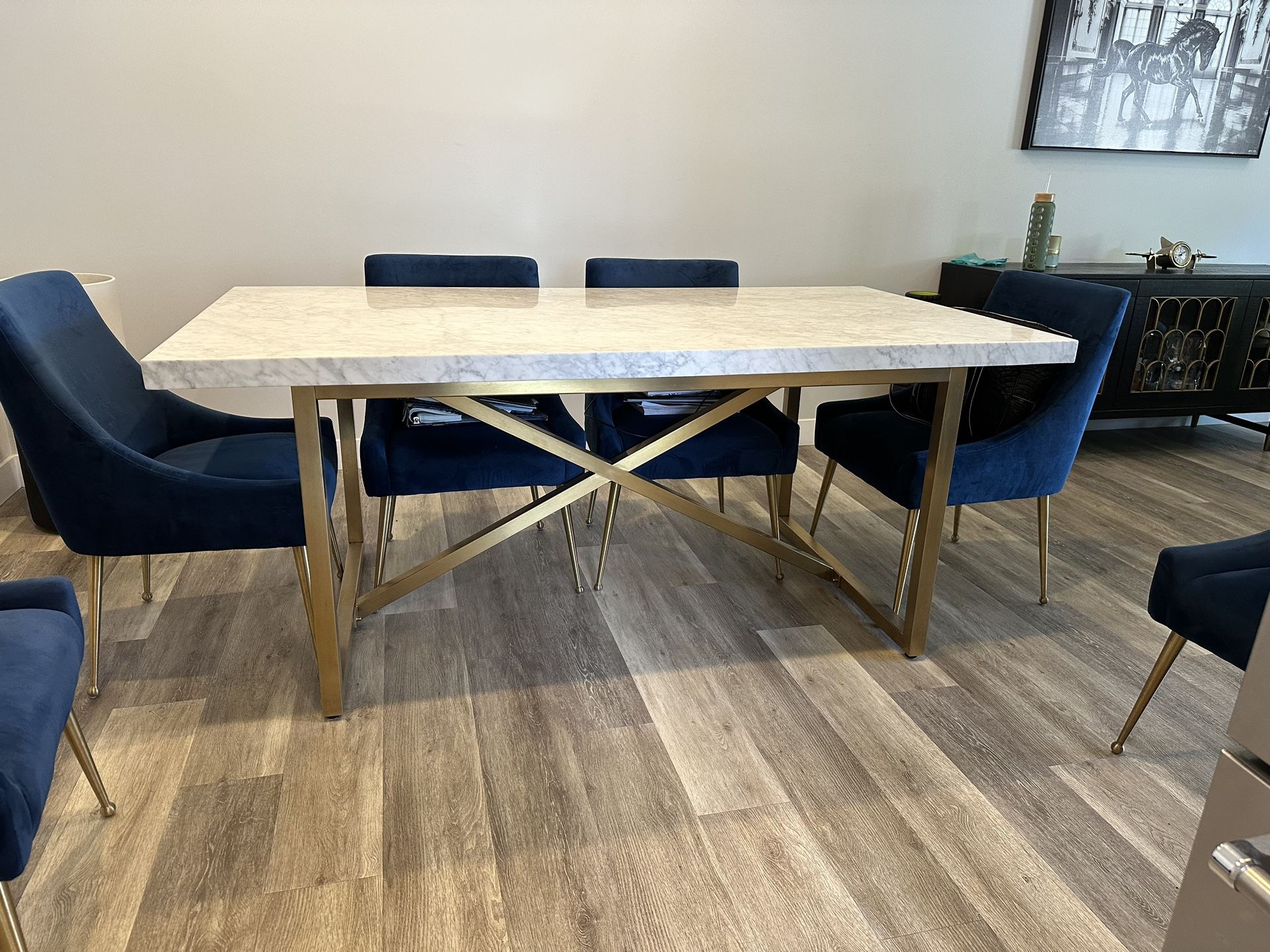 Restoration Hardware Dining Marble Table